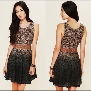 Free People | Leopard Daisy Fit & Flare Dress